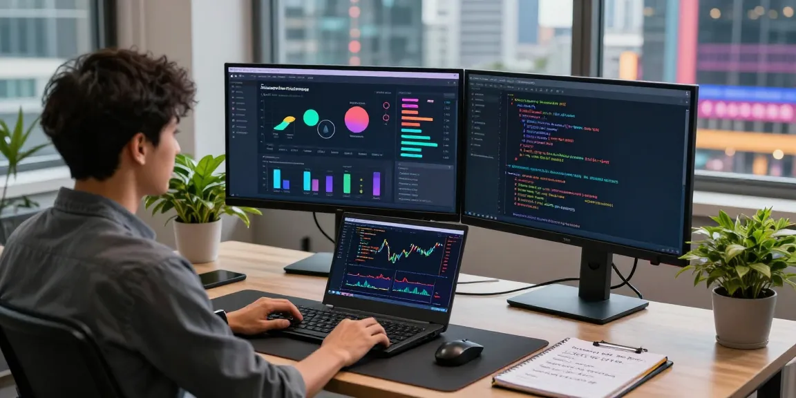 Bungee Exchange interface in use by a blockchain developer showcasing cross-chain transactions in a modern workspace.