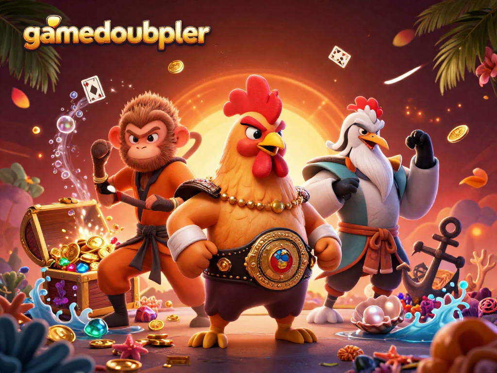 Join the thrilling action at gamedoubler with vibrant characters and casino elements in a captivating scene.