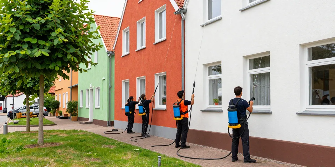 Fassadenreinigung Plettenberg durch erfahrene Profis, die umweltschonende Mittel verwenden.
