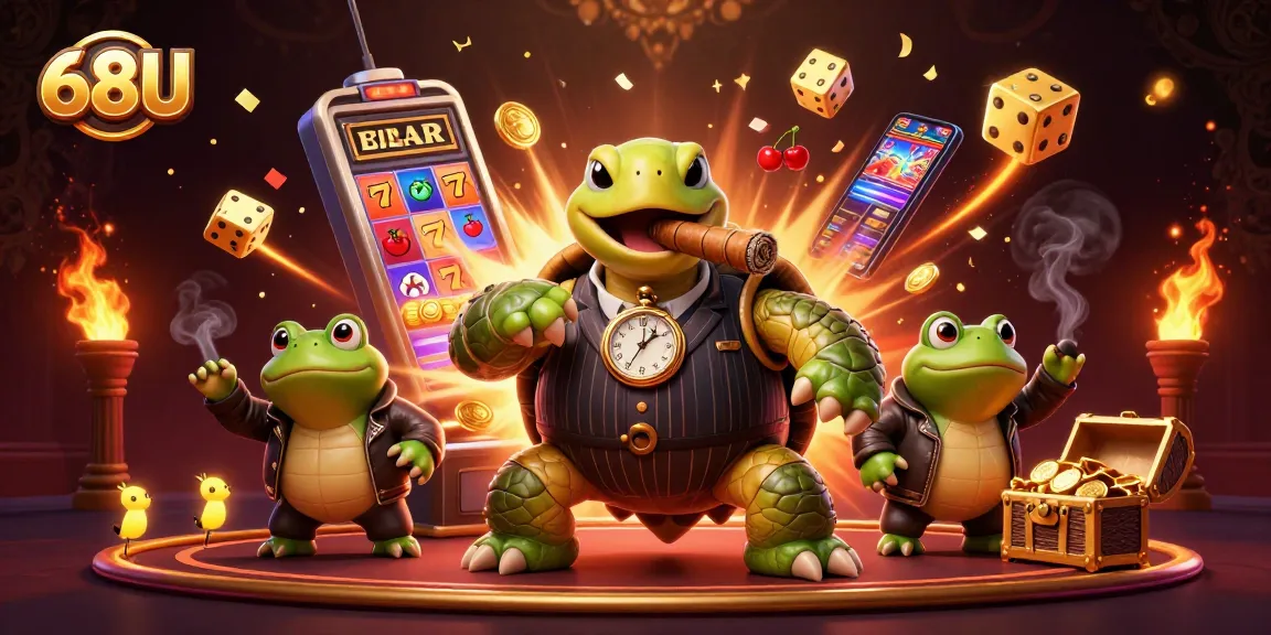 68U vive a emoção dos jackpots em uma ilustração vibrante de cassino.