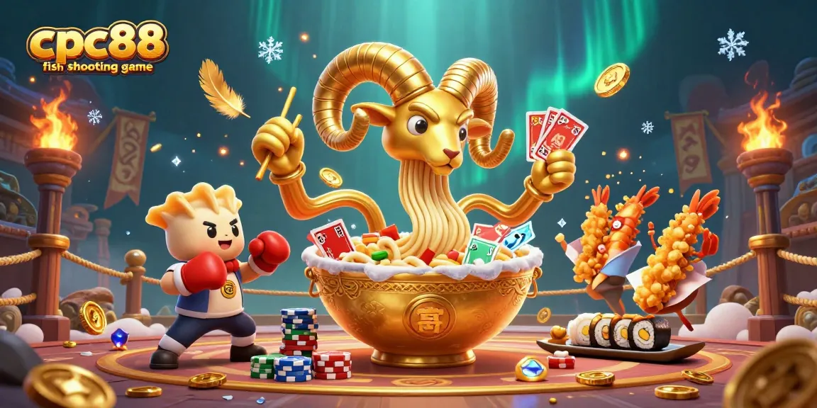 Cpc88 fish shooting game features a vibrant 3D cartoon scene with dynamic underwater elements and characters.