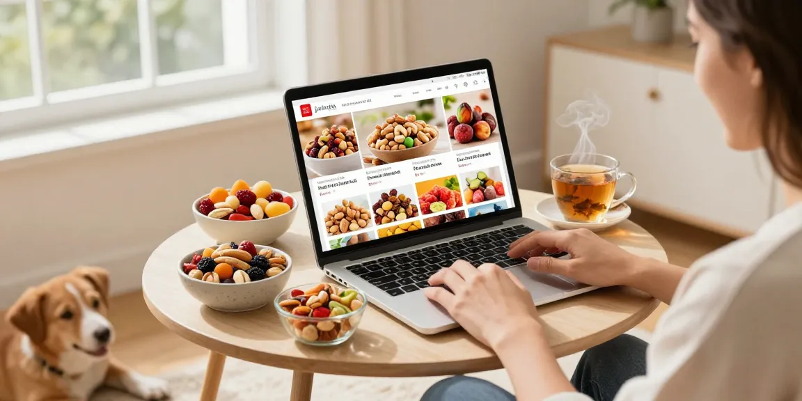 Discover M98 สล็อตเว็บตรงไม่ผ่านเอเย่นต์ while browsing a variety of delicious nuts and dried fruits in a cozy home environment.