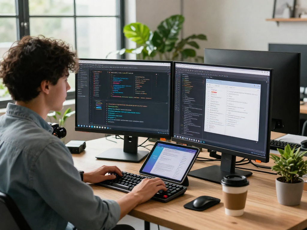 Desarrollo de software con Immediate Edge en un espacio de trabajo moderno y luminoso